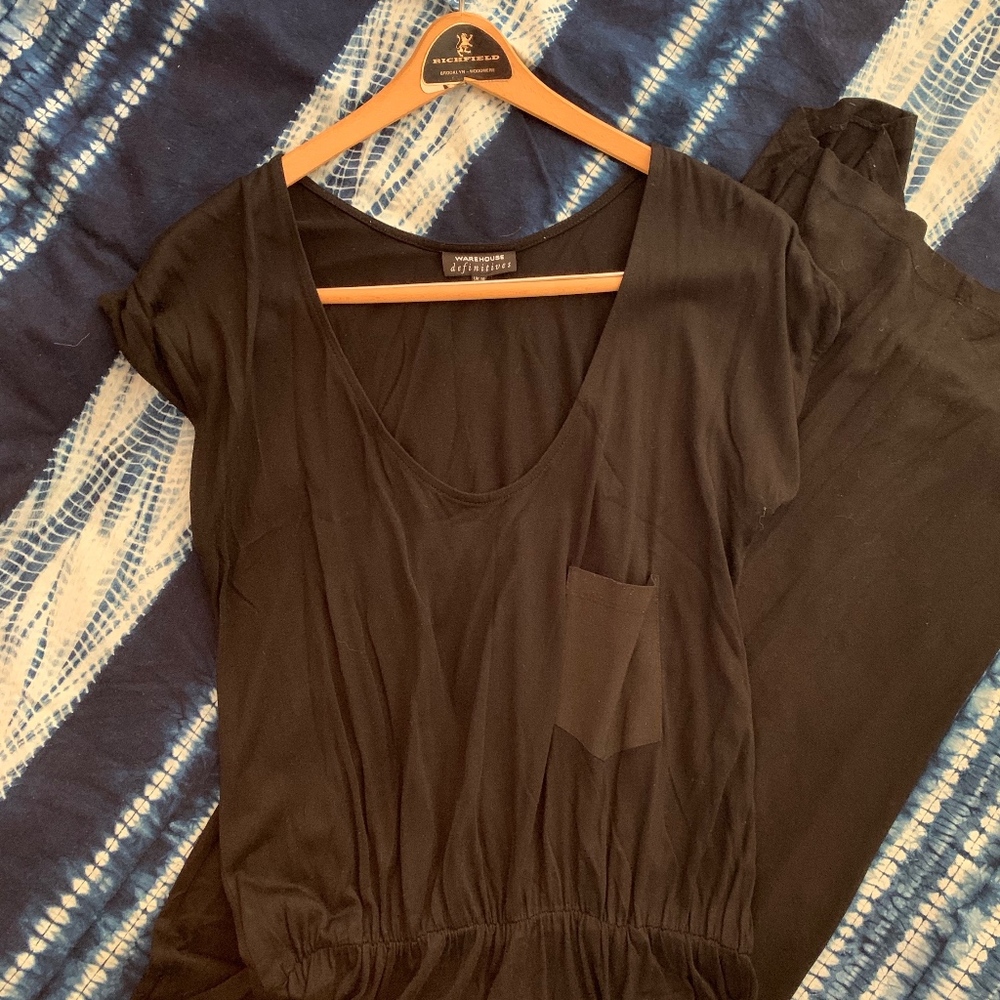 👗 Warehouse UK Tall Black Maxi Dress